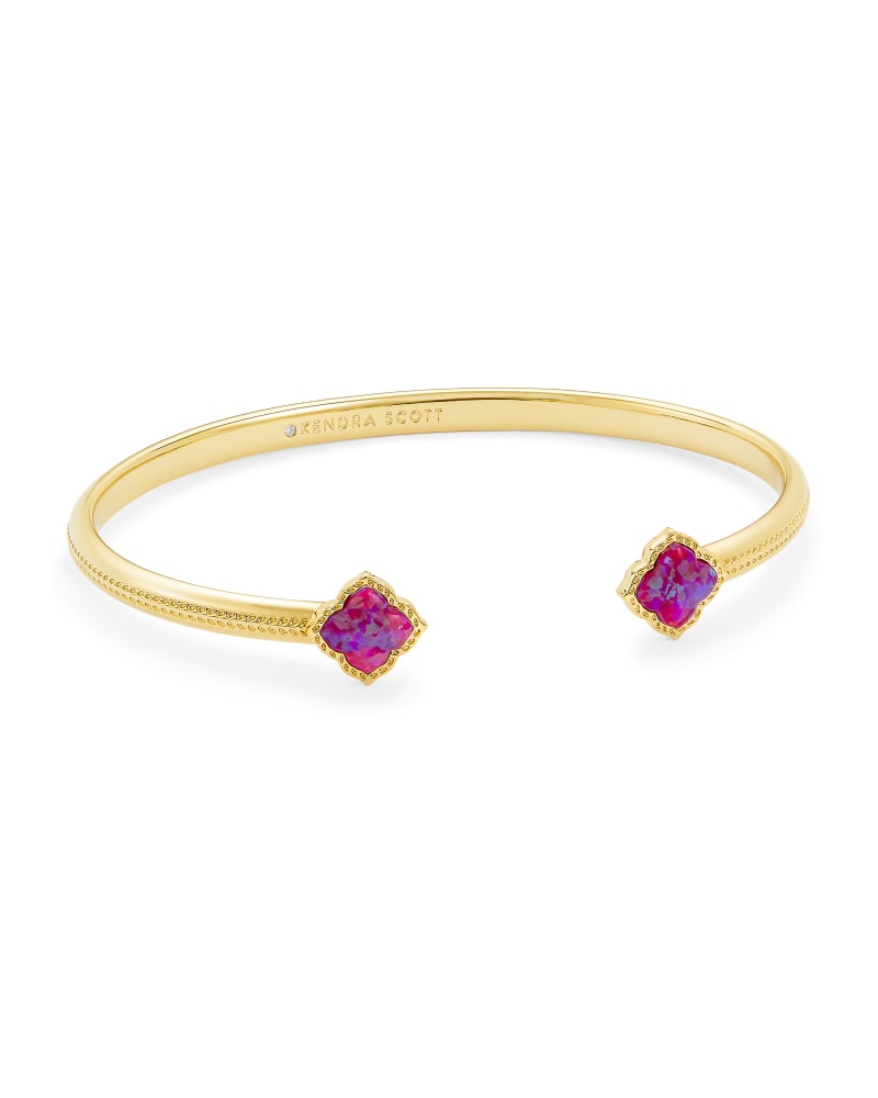 Mallory Gold Cuff Bracelet in Plum Kyocera Opal image number 0